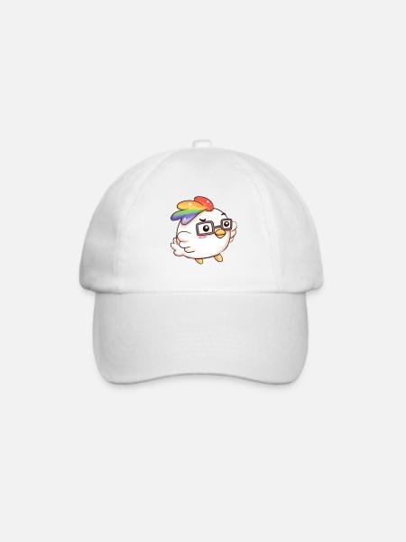 Regenbogen - Baseballkappe - Weiß/Weiß