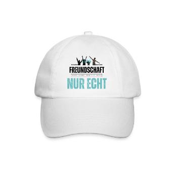 Beste Freunde FREUND Kumpel Kumpels - Baseballkappe - Weiß/Weiß - Vorne
