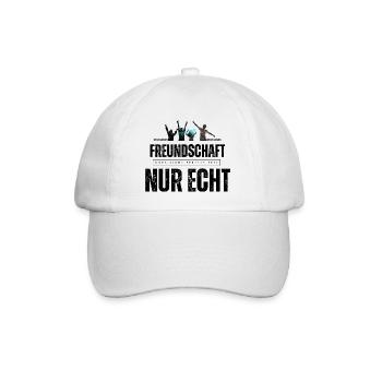 Beste Freunde FREUND Kumpel Kumpels - Baseballkappe - Weiß/Weiß - Vorne