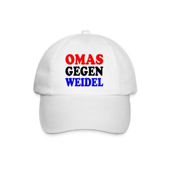 omas gegen weidel - Baseballkappe - Weiß/Weiß - Vorne