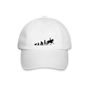 svg Evolution Dressur Reiter - Baseballkappe - Weiß/Weiß - Vorne