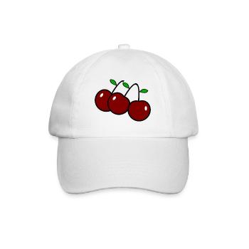 Kirschen - Baseballkappe - Weiß/Weiß - Vorne