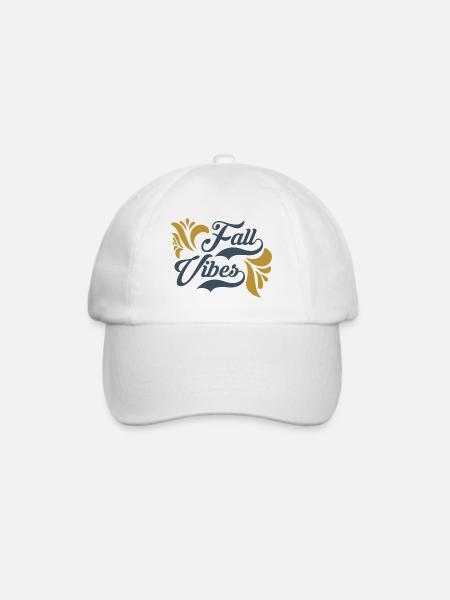 fall vibes - Baseballkappe - Weiß/Weiß