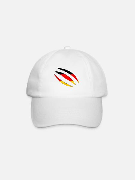 Deutschland - Baseballkappe - Weiß/Weiß