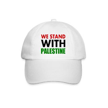 We stand with palestine - Baseballkappe - Weiß/Weiß - Vorne