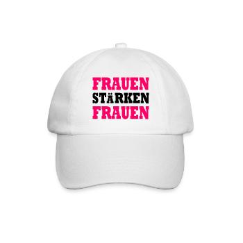 frauen stärken frauen - Baseballkappe - Weiß/Weiß - Vorne