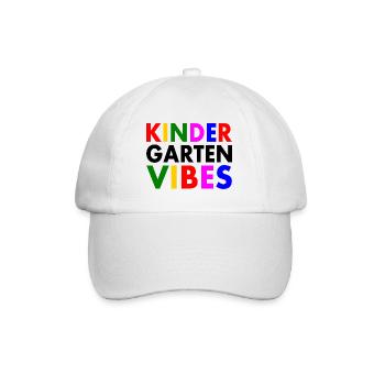 kindergarten vibes - Baseballkappe - Weiß/Weiß - Vorne