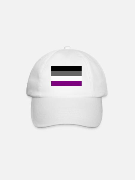 Asexual Pride Flag - Baseballkappe - Weiß/Weiß