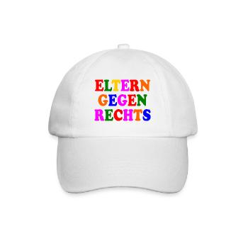Eltern gegen rechts - Baseballkappe - Weiß/Weiß - Vorne