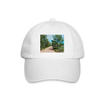 Zeichnung der Provence - Wanderweg - Baseballkappe - Weiß/Weiß - Vorne