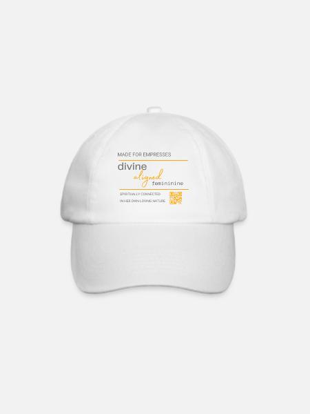 Divine aligned feminine - Baseballkappe - Weiß/Weiß