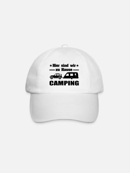 Camping - Baseballkappe - Weiß/Weiß