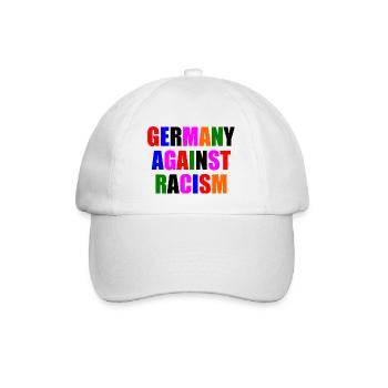 Germany against racism - Baseballkappe - Weiß/Weiß - Vorne