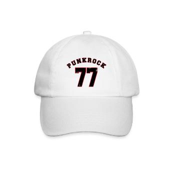 Punkrock 77 Punk Rock Music - Baseballkappe - Weiß/Weiß - Vorne