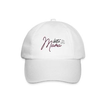 beste Mama - Baseballkappe - Weiß/Weiß - Vorne