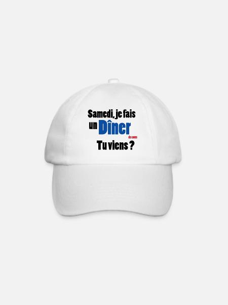Dumm - Baseballkappe - Weiß/Weiß