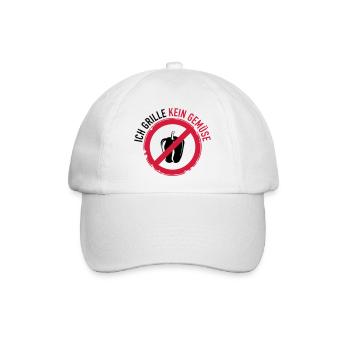Kein Gemüse - Baseballkappe - Weiß/Weiß - Vorne