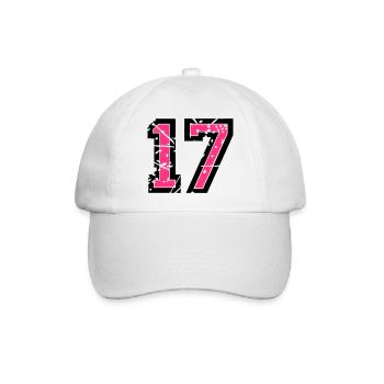 17 Vektor Used Look - Farbwechsel - Baseballkappe - Weiß/Weiß - Vorne