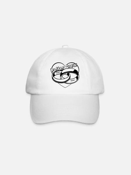 Junggesellenabschied , JGA , Polter Crew (25) - Baseballkappe - Weiß/Weiß