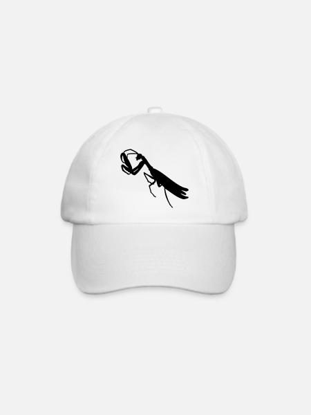 Gottesanbeterin / mantis (1c) - Baseballkappe - Weiß/Weiß