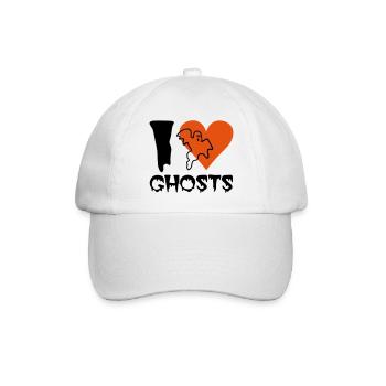 Halloween - Geist - Baseballkappe - Weiß/Weiß - Vorne