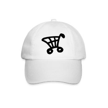 Einkaufswagen - Baseballkappe - Weiß/Weiß - Vorne