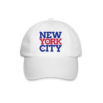 new york city - Baseballkappe - Weiß/Weiß - Vorne
