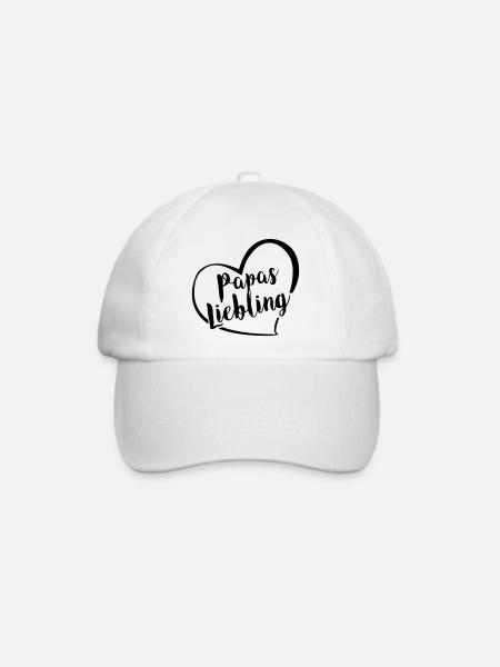 papas_Liebling_einfarbig - Baseballkappe - Weiß/Weiß