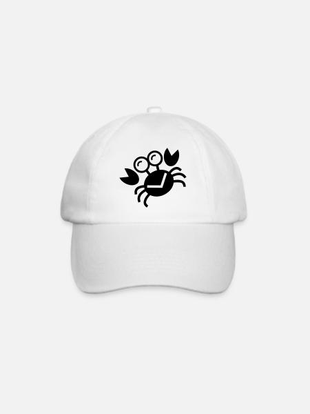 cute crab kids - Baseballkappe - Weiß/Weiß