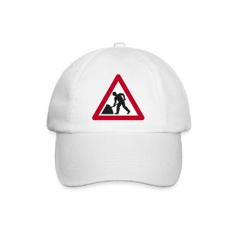 men at work - Baseballkappe - Weiß/Weiß - Vorne