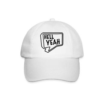 hell yeah - Baseballkappe - Weiß/Weiß - Vorne