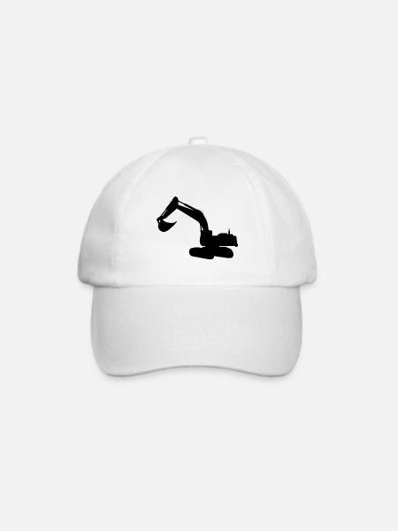 Bagger - Baseballkappe - Weiß/Weiß