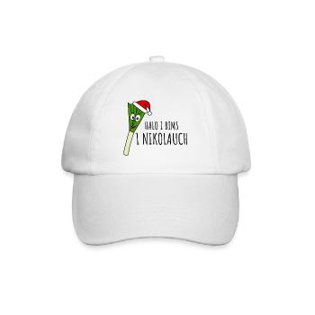 Halo I bims 1 Nikolauch - Baseballkappe - Weiß/Weiß - Vorne