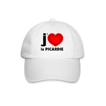 Ich liebe Picardie - Baseballkappe - Weiß/Weiß - Vorne