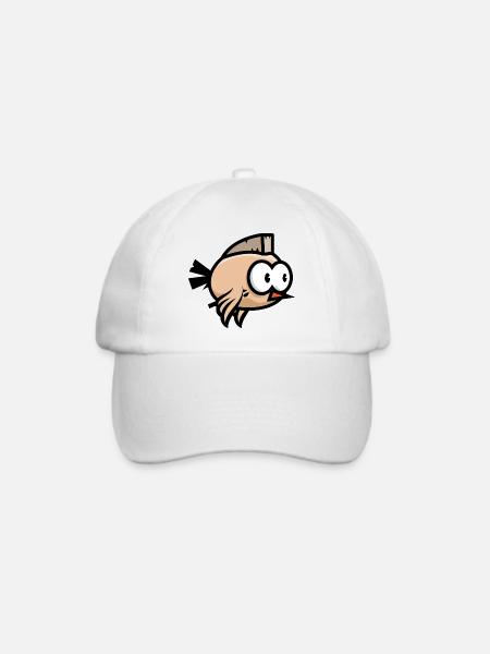 Vogle,punk,tier,comic - Baseballkappe - Weiß/Weiß