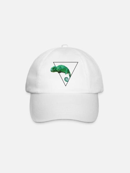 Chamäleon Chamäleons T-Shirt Geschenk Reptilien - Baseballkappe - Weiß/Weiß