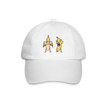 Banane Enthüllung Lustig Geschenk - Baseballkappe - Weiß/Weiß - Vorne