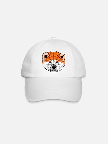 Akita Inu Geometrisch - Baseballkappe - Weiß/Weiß