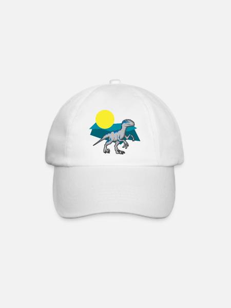 Velociraptor Ausgestorbener Urzeit Dino - Baseballkappe - Weiß/Weiß