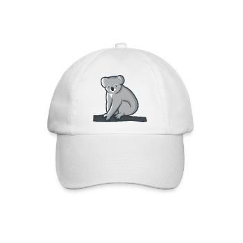 Koala sitzt auf einem Baum in Australien - Baseballkappe - Weiß/Weiß - Vorne