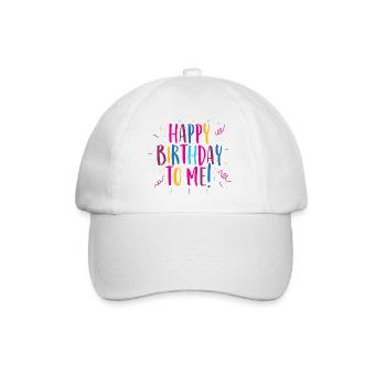 Herzlichen Glückwunsch zu meinem Geburtstag! - Baseballkappe - Weiß/Weiß - Vorne