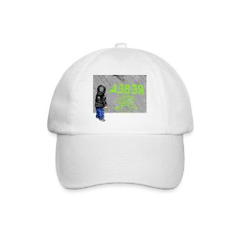 Rebell - Baseballkappe - Weiß/Weiß - Vorne