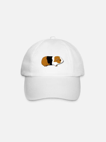 dreifarbiges Meerschweinchen - Baseballkappe - Weiß/Weiß