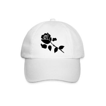 Black Rose Flora - Baseballkappe - Weiß/Weiß - Vorne