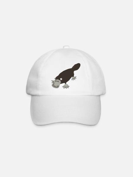 Schnabeltier - Baseballkappe - Weiß/Weiß