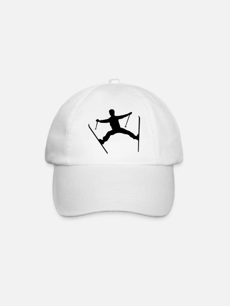 Skier crash - Baseballkappe - Weiß/Weiß