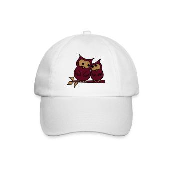 owls in love - Baseballkappe - Weiß/Weiß - Vorne