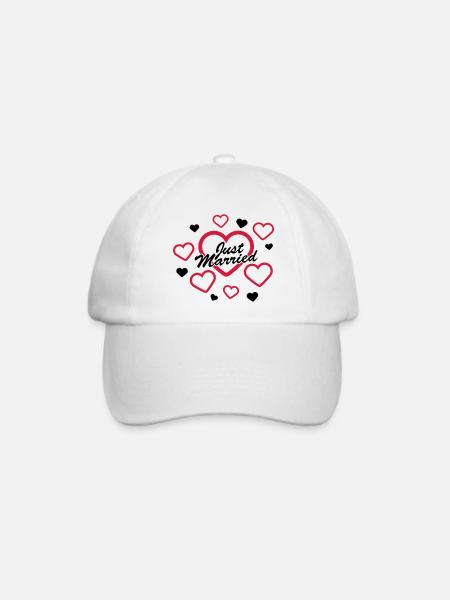 Just Married Design - Baseballkappe - Weiß/Weiß