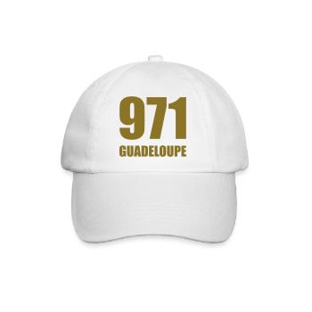 971 Guadeloupe - Baseballkappe - Weiß/Weiß - Vorne