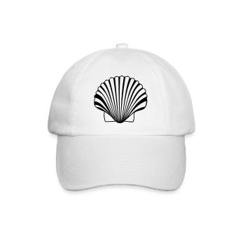 Jakobsmuschel Jakobsmuschelschale der Compostela-W - Baseballkappe - Weiß/Weiß - Vorne